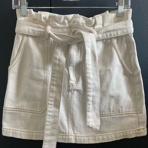 Lelis Off-White Denim Skirt (Size Small)